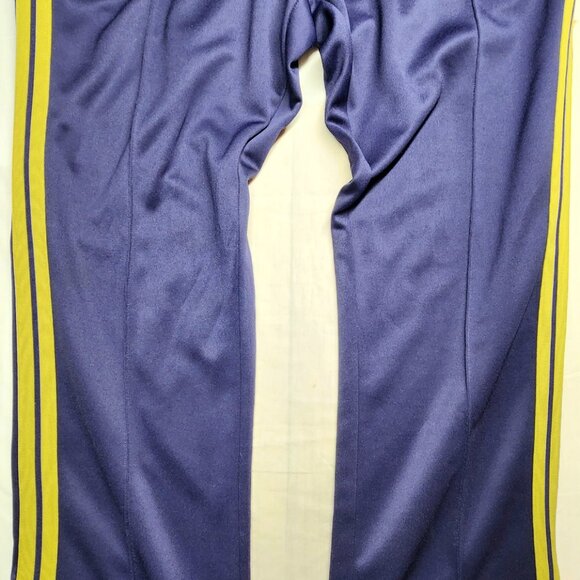 VTG Nike The Athletic Dept.  Warm Up Pants Dark Blue w/ Yellow Stripes Size XL - Picture 3 of 11